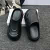 Zapatos de Chef para Verano, Sandalias Transpirables con Cortes para Pareja, Suela Gruesa de Eva, Resistentes al Desgaste, Impermeables, Antideslizantes, Medias Zapatillas con Puntera