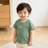 Camiseta de Verano para Niños, Top de Algodón Puro Clase A para Bebé, Camiseta Interior Unisex Fina de Manga Corta para Bebé, Camiseta para Niños Pequeños