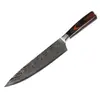 Conjunto de facas de cozinha Cross-Border com cabo de madeira em aço inoxidável, cores populares, para cozinhar, cortar legumes e frutas. Faca Santoku, utensílio de cozinha doméstico.