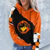 Suéter de Calabaza de Halloween Suéter con Estampado Navideño Sudadera con Capucha Engrosada de Manga Larga Comercio Exterior Holgada Moda Sudadera Más Vendida