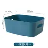 Cesta de Almacenamiento Colorida Multifuncional para Escritorio Caja de Almacenamiento de Plástico para Hogar Cocina Sala de Estar Caja de Almacenamiento para Snacks Juguetes con Asa