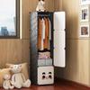 Armario Simple Montaje Dormitorio Niños Armario para Ropa Hogar Estudiante Dormitorio Armario Almacenamiento Ropa Habitación de Alquiler Plegable
