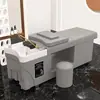 Cama de Lavado Estilo Tailandés Transfronteriza para Salones de Belleza con Calentador de Agua, Cama de Circulación de Vapor, Cama de Masaje Totalmente Reclinable al por Mayor