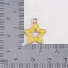 Pendente Estrela de Cinco Pontas Vazado Cor Mista Simples Liga de Esmalte Venda Quente Transfronteiriça Acessórios para Joias DIY Pequeno Pingente