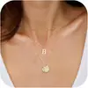 Conjunto de Collar de Tres Capas con 26 Letras para Mujer Estilo Europeo y Americano, Collar Apilado Multicapa con Colgante Asimétrico Moderno y Personalizado