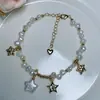Pulsera de Perlas de Agua Dulce Estilo Coreano Estrella de Cinco Puntas para Mujer, Suave y Lujosa, Joyería Versátil, Regalo de Vacaciones, Joyería para Exhibidor de Puesto