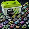 Douyin Popular Aleación Coche Juguete Coche Caja de Almacenamiento Niño Retroceso Simulación Modelo de Carreras Transfronterizo Set Grande