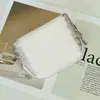 Bolsa de almacenamiento de cuero con patrón de cocodrilo, bolso cruzado de cadena para mujer, bolso de mano pequeño, neceser portátil con forma de concha, bolsa de aseo de viaje