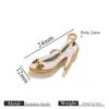 Diyd Colgante de Gota de Aceite de Belleza Urbana Acero Inoxidable Tacón Alto Labial Encanto Cadena de Acero de Titanio Encanto de Pendiente Accesorios