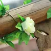 Enredadera de Rosas Artificiales Decoración de Boda Colgante de Techo y Pared Decoración de Tubería de Aire Acondicionado Flores Flores Falsas Flores de Seda Venta al por Mayor en Stock