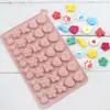 Mais de 34 até gato borboleta flor silicone chocolate molde DIY grade gelo molde biscoito gelatina artesanal molde