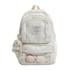 Mochila para Estudiante de Secundaria Patrón Transparente Azul Claro Isla de las Estrellas Bolsa para Tutorías Mochila para Estudiante de Primaria para Niñas Versátil Tacto Suave Mochila Ligera
