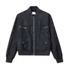 Otoño e Invierno Nicho Alta Gama Calle Retro Cremallera Marca de Moda Chaqueta de Piloto Mismo Estilo para Hombres y Mujeres Chaqueta de Béisbol Chaqueta