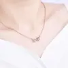 Versão coreana do colar com pingente inteligente Tanabata 520, corrente de clavícula, eu te amo, pingente de coração vermelho pulsante, treme simples