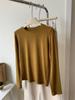 Camiseta Interior de Cachemira Sintética para Mujer, Suéter Holgado y Versátil de Cuello Redondo con Mangas Largas, Estilo Básico Otoño e Invierno con Color Puro Ropa de Otoño
