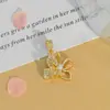 Nuevo Colgante con Diseño de Mariposa de Circonita Completa, Accesorio de Joyería DIY, Colgante de Mariposa Dinámico Tridimensional de Doble Capa, Elegante Accesorio de Nicho