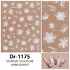 Redanco Nuevo 5D Repujado Popular Flor de Verano Shell Luz Pegatina para Uñas Arte de Uñas Estéreo Pegatina para Uñas Dr-1176