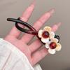 Simples e atmosférico Pearl One Word Grab Clip Mulheres 2024 Novo High-end Sense Twisted Hairpin Back Head Shark Clip Acessórios para o cabelo