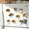 3DCT112 Pegatina Magnética 3D de Hongo Transfronteriza para Refrigerador Creativa Hongo Rojo Hongo Marrón Pegatina Magnética para Refrigerador
