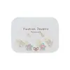 Conjunto de Brincos Borboleta Menta Mambo para Mulheres, Pino de Prata, Flor Doce de Pérola, Brincos Versáteis Frescos e de Luxo Leve para o Verão