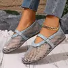 Sandalias Talla Extra Mujer Pez Comercio Exterior Caladas Planas Estilo Europeo Americano Malla Nuevo Estilo Transfronterizo Primavera Verano 2026 Punta Redonda