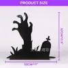 2025 Amazon Nuevo Halloween Gato Negro de Madera Calabaza de Terror Adornos de Escritorio Accesorios de Decoración de Atmósfera de Halloween