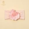Diadema elástica para bebé, estilo europeo y americano, con flores de tela y fontanelas