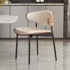 Silla de Comedor Eames Estilo Normcore Italiano, Lujo Ligero y Gama Alta, Mesa y Sillas de Comedor para el Hogar Estilo Antiguo, Silla con Respaldo de Madera Maciza y Asiento de Cuero