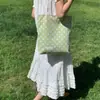 Bolso de Hombro Double-Sided Nuevo Retro de Lunares de Verano Transfronterizo, Bolso de Tela Versátil de Estilo Perezoso de Nicho, Bolso Tote para Mujer