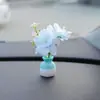 Internet Celebrant Fresh Vaso Flor Casa de Bonecas Mini Simulação Interior Do Carro Console Central Decoração Enfeites de Carro Espelho Cruzado