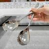 Cuchara de acero inoxidable 304 forjada de alta gama, directa de fábrica para restaurante de hotel, cuchara redonda para comer con mango largo, cuchara para sopa de alto valor