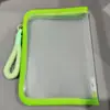 Bolsa de archivo portátil transparente A4 de gran capacidad con cremallera, bolsa de almacenamiento de material para papel de prueba para estudiantes, bolsa de almacenamiento impermeable y gruesa