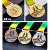 Trofeo de Cristal Personalizado y Medalla para Carrera de Relevos, Juegos Deportivos, Maratón y Campeonato de Carrera de Larga Distancia