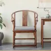 Nueva Silla Redonda de Madera Maciza Estilo Chino Silla de Té para Sala de Té Zen Silla de Gran Tutor de Madera de Fresno Silla Circular Sencilla Casual Silla de Estudio Sillón