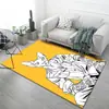 Tapete de Marca Tendência Kaws Sala de Estar Mesa de Centro Criativo Quarto Cabeceira Piso Inteiro Fofo Porta Veludo de Cristal Grande Tapete de Chão