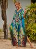 Blusa europea y americana holgada de talla grande para playa, bikini, protección solar, traje de baño, novedad de 2022