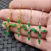 Brincos de jade brincos de cruz turquesa rocha de quartzo brincos de cruz de jade brincos de jade brincos Joias brincos brincos