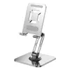 Suporte de telefone todo em metal para mesa, suporte de tablet giratório 360 graus, suporte de telefone de aço carbono empilhado com 70% de desconto