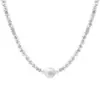 Collar de Perlas y Fragmentos de Plata para Mujer, Nuevo Estilo 2025, Cadena para Clavícula de Vestido, Cadena de Cuello de Nicho de Lujo Ligero, Accesorio para el Cuello