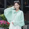 Elegante Manga Larga Fina de Gasa para Conducir para Mujer, Cárdigan tipo Capa, Protección UV, Moda Casual, Ropa Protectora Solar