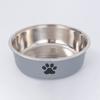 Cuenco de acero inoxidable para mascotas, cuenco de comida de plástico de doble capa para perros y gatos, cuenco para alimentar comida y agua potable, cuenco de alimentación para mascotas al por mayor