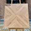 Azulejos Retrô Francês de Luz Suave para Sala de Jantar, Sala de Estar e Quarto Azulejos de Piso de Madeira Maciça Imitação Azulejos de Piso Parquet com Veios de Madeira 800*800