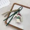 Estilo Ins Coreano Artesanal Tecido Desenho Animado Pingente Boneca Acessório de Moda Chaveiro Acessório de Bolsa Fivela de Segurança Fofa
