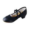 Zapatos de baile cuadrado plateados zapatos para el cuerpo zapatos de práctica para bailar suela blanda de tendón de res zapatos transpirables para zapatos de madre zapatos de baile grupo