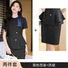 Traje Profissional Feminino de Verão com Manga Curta, Temperamento, Uniforme de Recepção de Hotel, Roupa para Salão de Beleza, Macacão para Joalheria