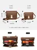 Bolso Cuadrado Pequeño Nuevo de Nicho Versátil de Gama Alta Bolso Caja de Cuero Retro de Gran Capacidad para Hombro Cruzado para Mujer