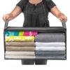 Bolsa Horizontal Transparente de Ventana Grande para Ropa, Edredón Largo Portátil Plegable Ecológica Sin Olor Transpirable para Guardar Edredones