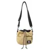 Bolsas Pequeñas de Moda Estilo Montaña para Hombres y Mujeres, Marca de Moda para Exteriores Ultra-Ligera con Cierre de Cordón Cruzada al Hombro, Bolso Cruzado de Hombro Único con Bloques de Color