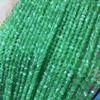 Contas de 4MM olho de gato verde brilhante ângulo de corte contas redondas pequenas contas finas Mimi contas facetadas olho de gato