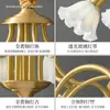 Lámpara Colgante Estilo Americano Color Crema Completamente de Cobre para Sala de Estar, Comedor Sencillo, Luz para Dormitorio, Lámpara de Cobre Estilo Francés, Iluminación Pastoral Cálida y Romántica